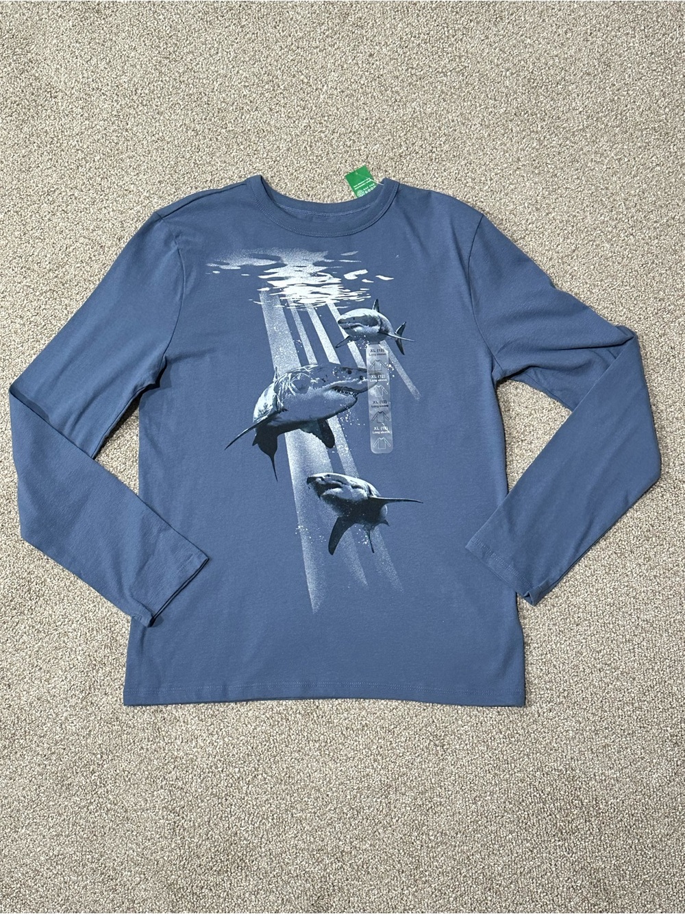 Gap Boys Shark Graphic Long Sleeve Tee